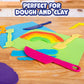READY 2 LEARN Dough Cutting Tools | 4 Piece Playdough Accessories | 2 Knives and 2 Spatulas | Clay and Dough Tools for Toddlers | Chunky Plastic