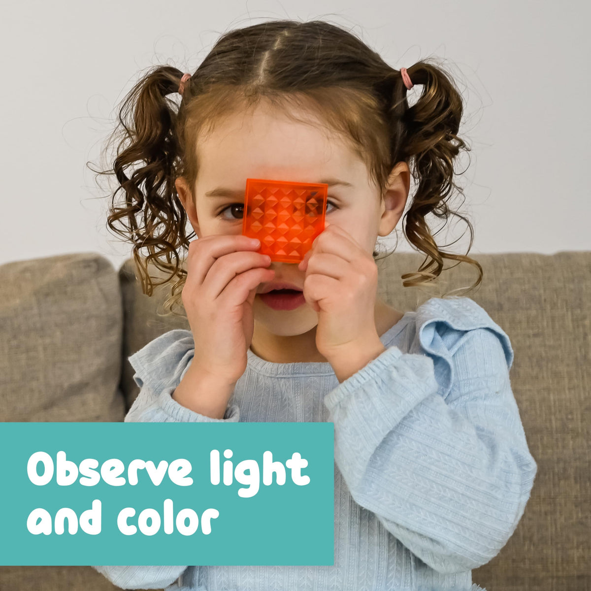 SPARK & WOW Light Table Sensory Shapes | Plastic Light Table Toys | Early Math Manipulatives | Tactile Sensory Toys for Toddlers