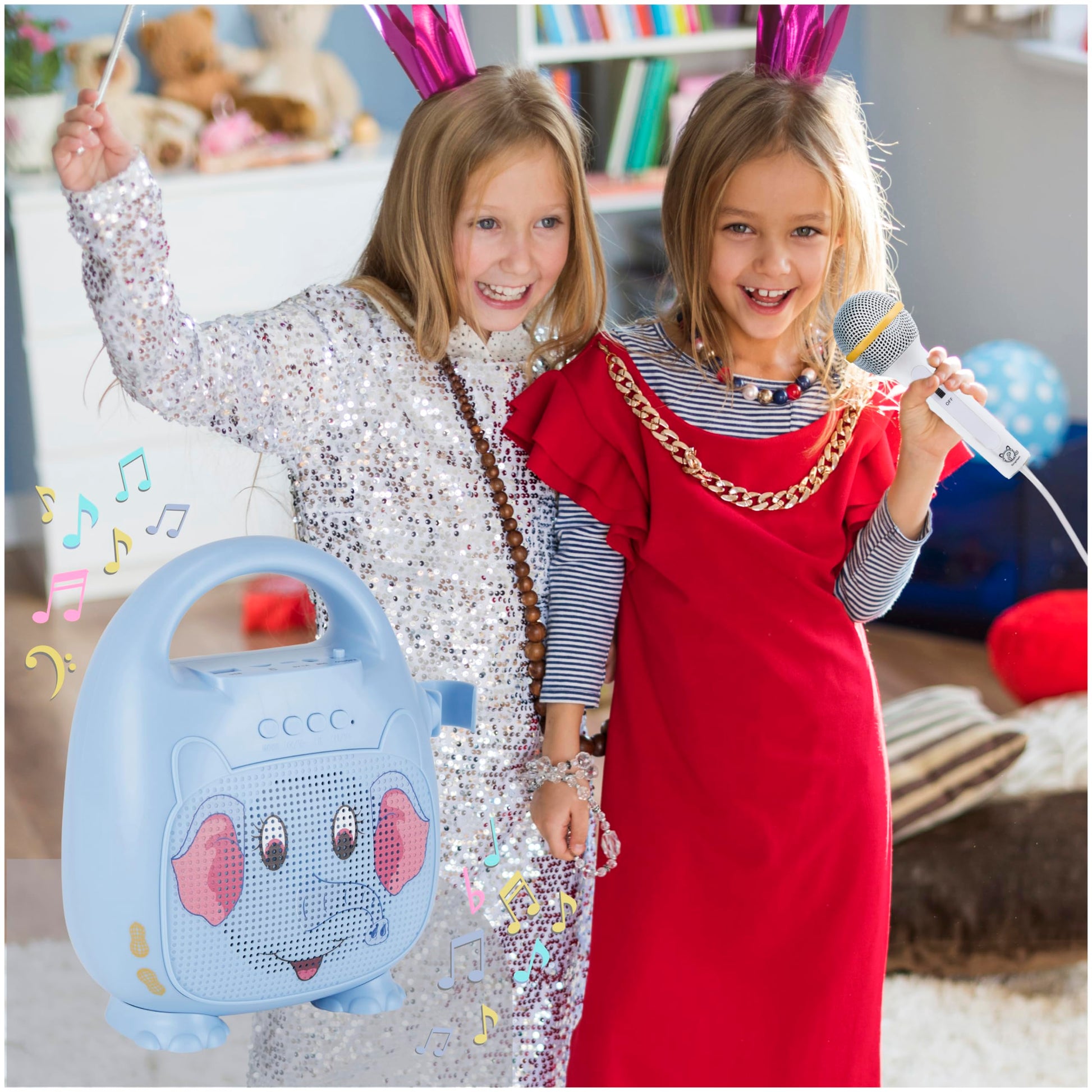 Singimals - Kids Karaoke Speaker with Microphone, Bluetooth, LED Lights