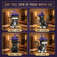 LANGLICHUN Magic Wizard Cat Building Block Set Pieces Unique Animal Cat Model Adults for Teena Creative Collectible Gift Home Office Decor Halloween