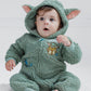 STAR WARS The Mandalorian Baby Boy or Girl Costume Zip-Up Hooded Embroidered Coverall Sage Green Grogu 3-6 Months