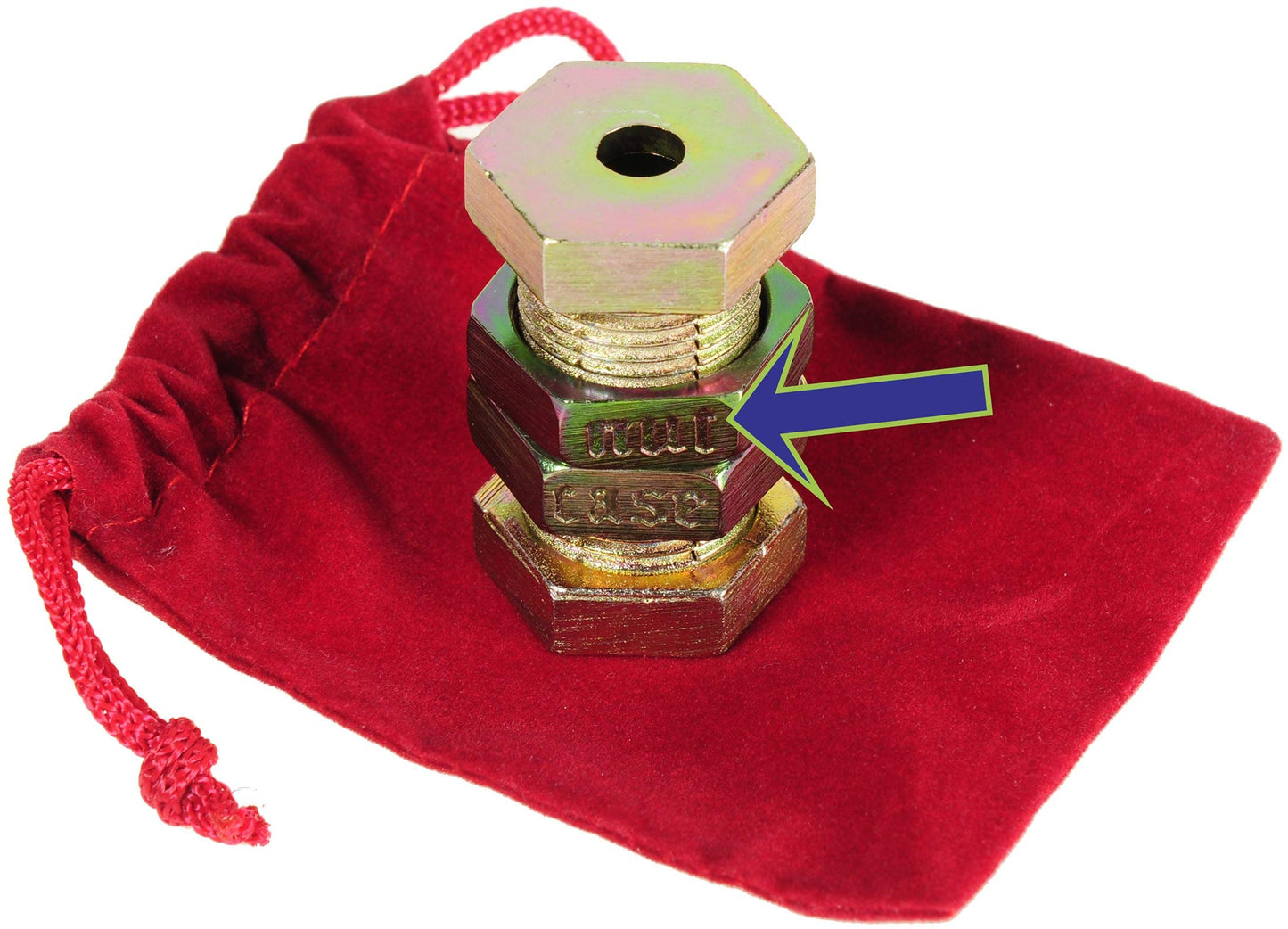 Hanayama Brain Teaser Puzzles with Red Velveteen Drawstring Pouches Bundle for Challenging Mind Games