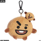 Aurora Lovable BT21 SHOOKY Clip-On Stuffed Doll - Collectible Fun - Delightful Cuteness - Brown 4 Inches