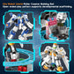 Robot Space Roller Coaster Building Toy for Kids,1293 Pieces Roller Coaster Amusement Park Block Building Set, Interactive Space Station Construction