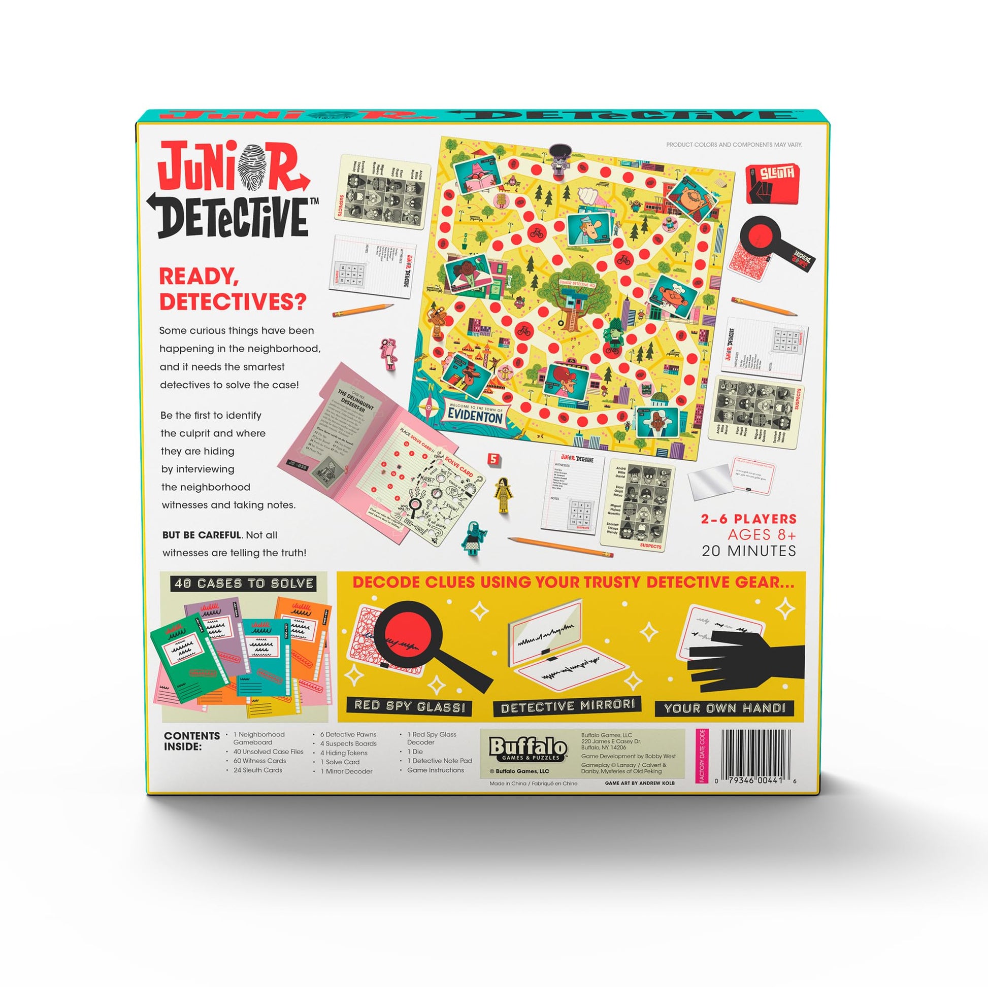 Junior Detective Game by Buffalo Games, Board Games for Kids 6-10, Family Board Games, Mystery Board Game for Kids, Cooperative Detective Game, Fun