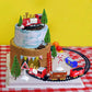 21PCS Train Cake Decorations Train Cake Toppers Train Birthday Party Supplies Mini Train Toys Train Track Traffic for Birthday Railway Steam Train