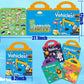RUSON Reusable Sticker Book for Kids, 4 Sets Educational Learning Toys Travel Stickers Activity Books for Toddler Girls Boys Age 3+ Birthday Gifts