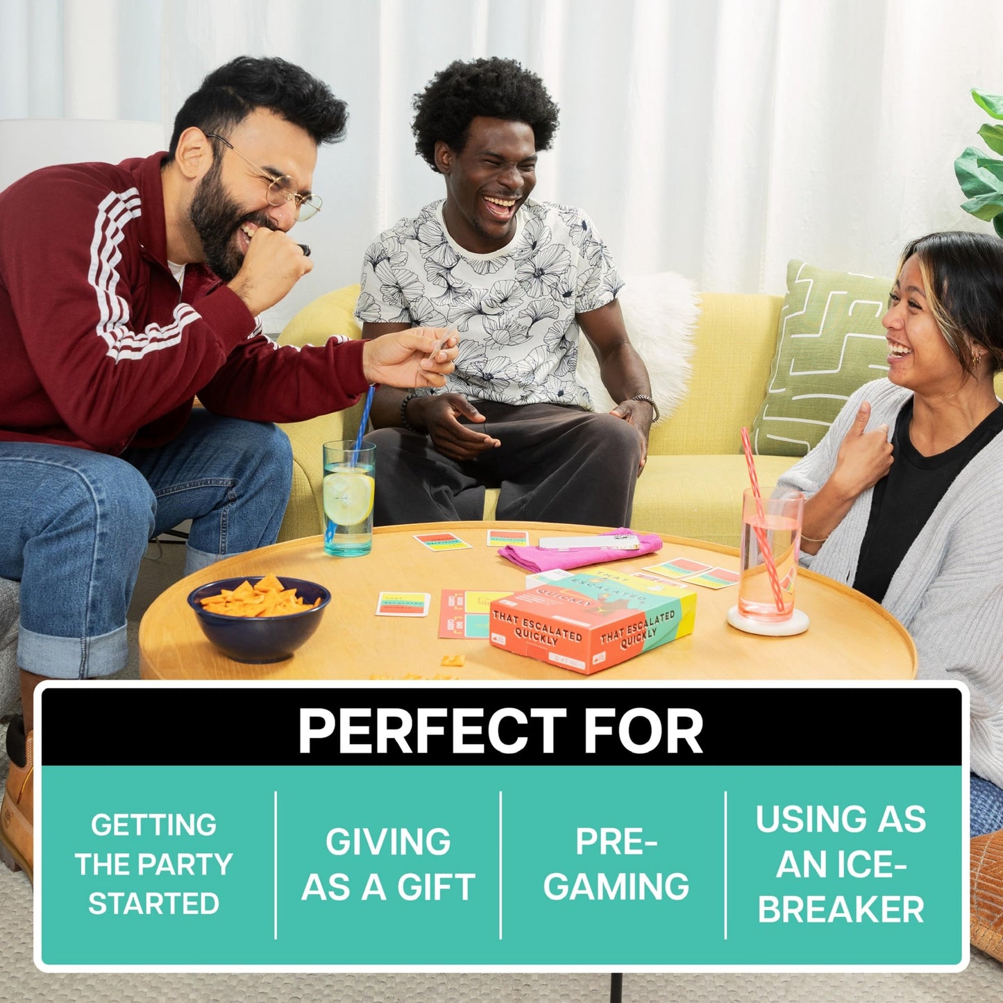 That Escalated Quickly by Exploding Kittens, 2-8 Players - Ages 10+ - 15 Minutes to Play - Hilarious Cooperative Card Game for Family Game Night