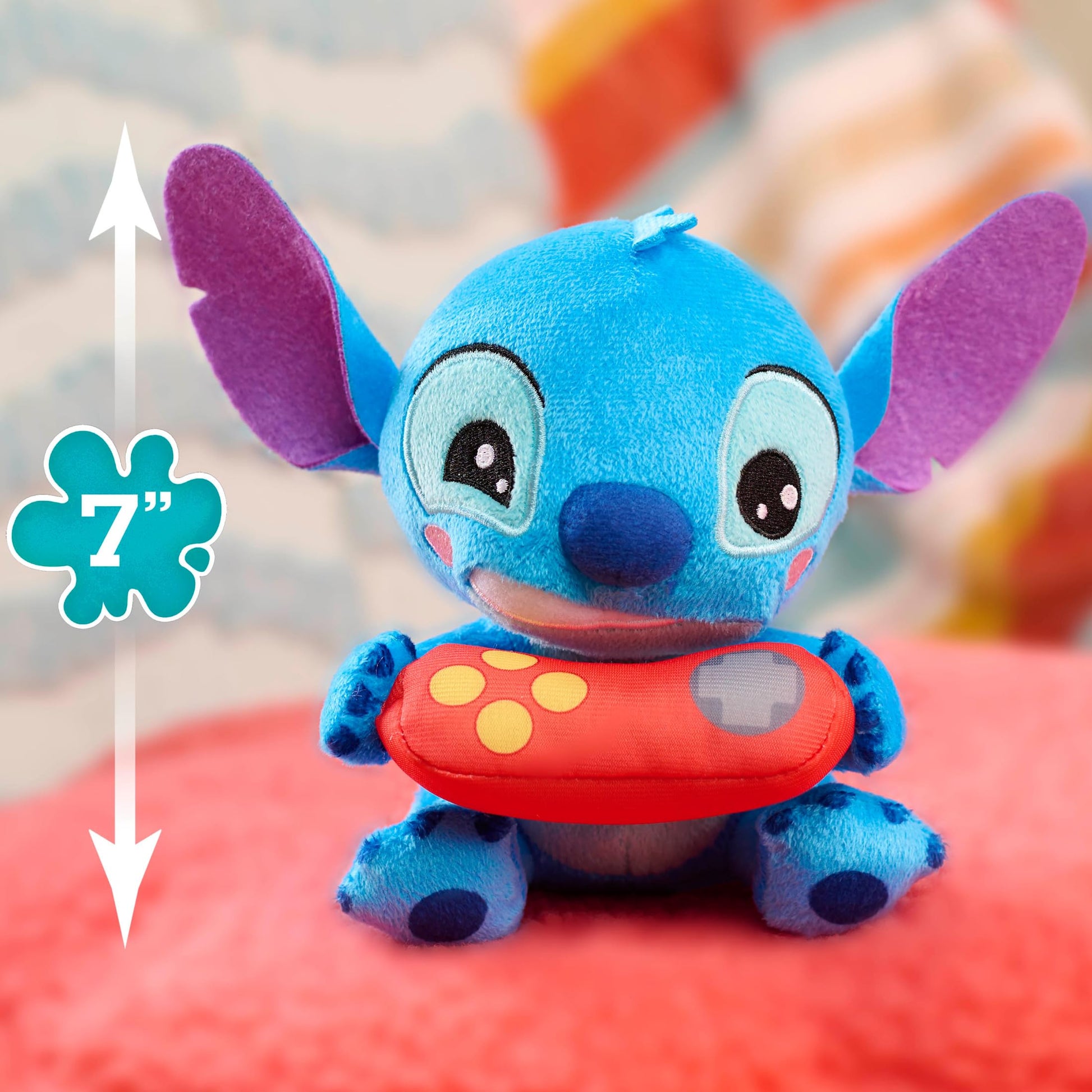 Disney Stitch that’s So Stich Small Gamer Stitch Plush, 7 Inch Plush, Stuffed Animal, Alien, Kids Toys for Ages 2 Up by Just Play