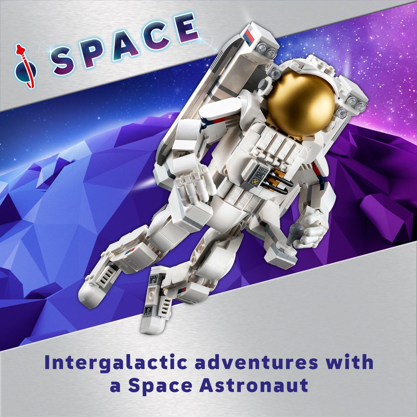 LEGO Creator 3 in 1 Space Astronaut Toy, Building Set Transforms from Astronaut Figure to Dog to Viper Jet, Space-Themed Gift Idea for Boys and Girls