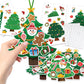 SYUCVQI Large Size Christmas Crafts Kit DIY Christmas Tree Ornament with Glue Dots and Twine Kits Xmas Hanging Ornaments for Holiday Decorations