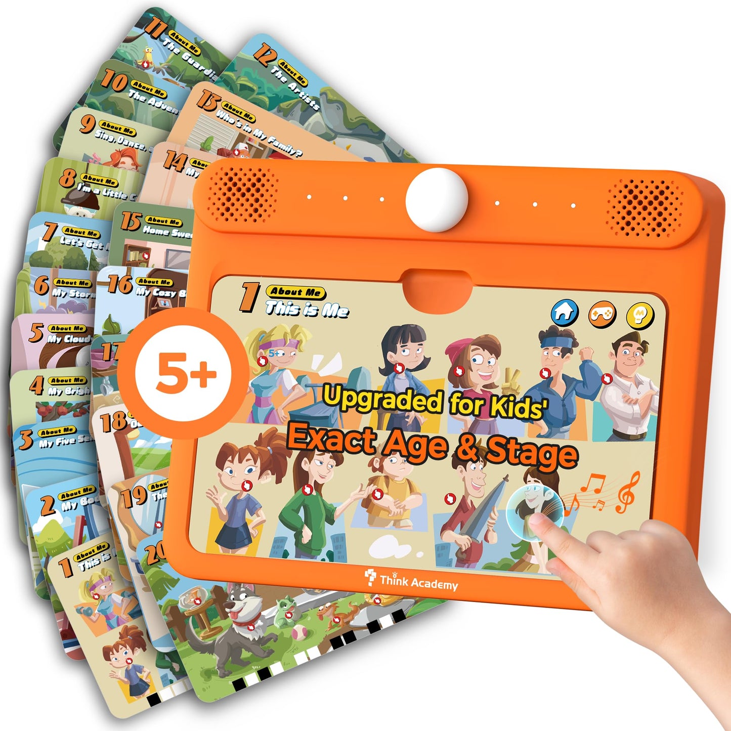 Think Academy Learning Pad for 5+, Age-Optimized Screen-Free Tablet