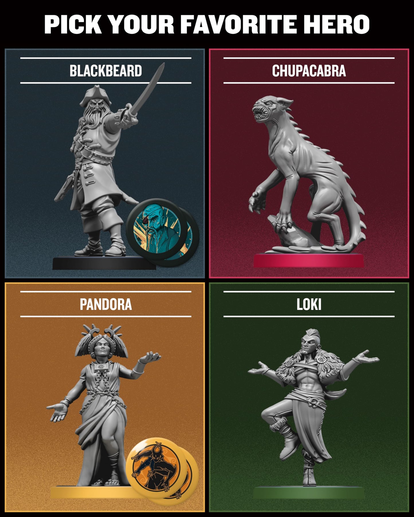 Restoration Games Unmatched Battle of Legends Vol 3 - Strategy Board Game for 2 to 4 Players - Expansion with 4 New Heroes and Battlefields - 20-40