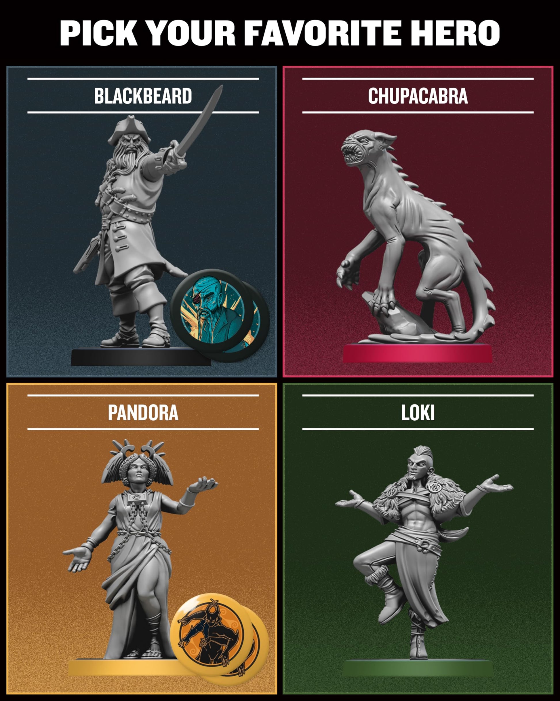 Restoration Games Unmatched Battle of Legends Vol 3 - Strategy Board Game for 2 to 4 Players - Expansion with 4 New Heroes and Battlefields - 20-40