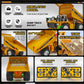 PLIXYRCPL 1:64 Mini RC Dump Truck Toy, Alloy Metal Construction Vehicle with App & Remote Dual Control, Variable Speed, LED Lights & Sound, RC