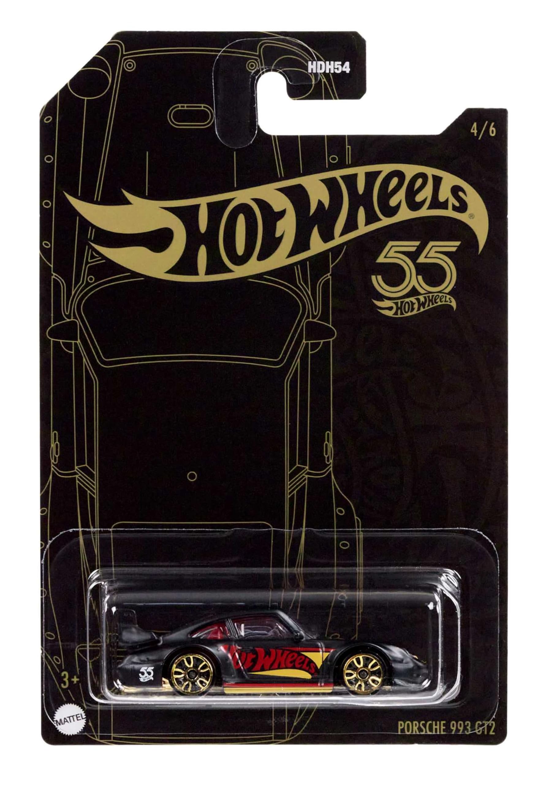 Hot Wheels (HDH54) 55th Anniversary Series 4/6 - Porsche 993 GT2 (Exclusive)