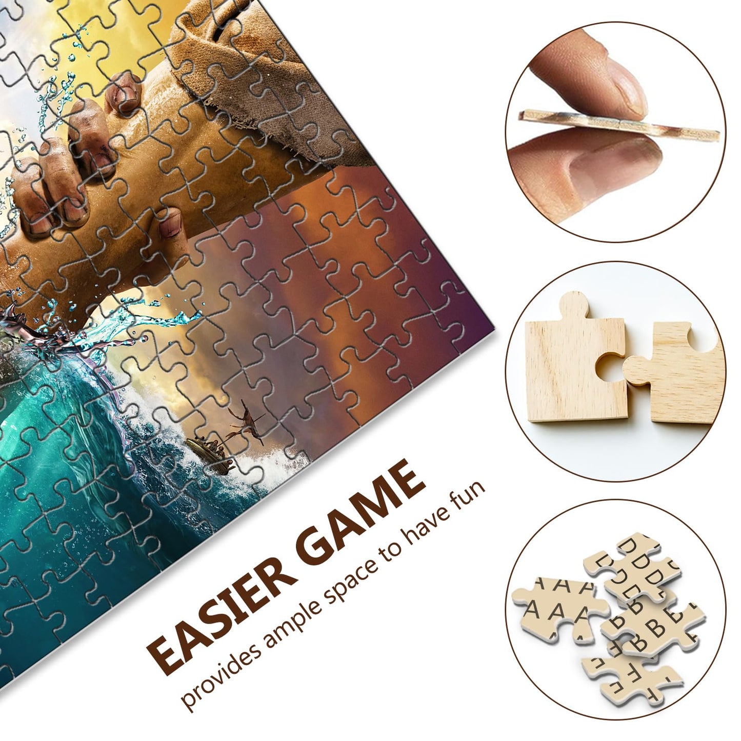 Christian Puzzles for Adults 1000 Pieces - Jesus Wooden Puzzles