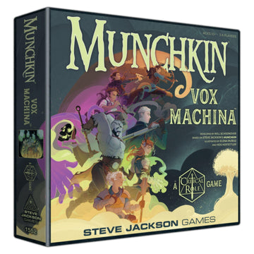 Munchkin Vox Machina - A Critical Role Game by SJG | Ages 10+ | 3-6 Players | Tal’Dorei Board Game with Character Standies, D20 Dice, Roles & Drives