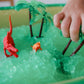 ZIMPLI Kids Gelli Adventures Dino Pack, 5 Use, 8 x Dinosaur Figures, Inflatable Tray, Imaginative Prehistoric Dinosaur Playset, Educational Science
