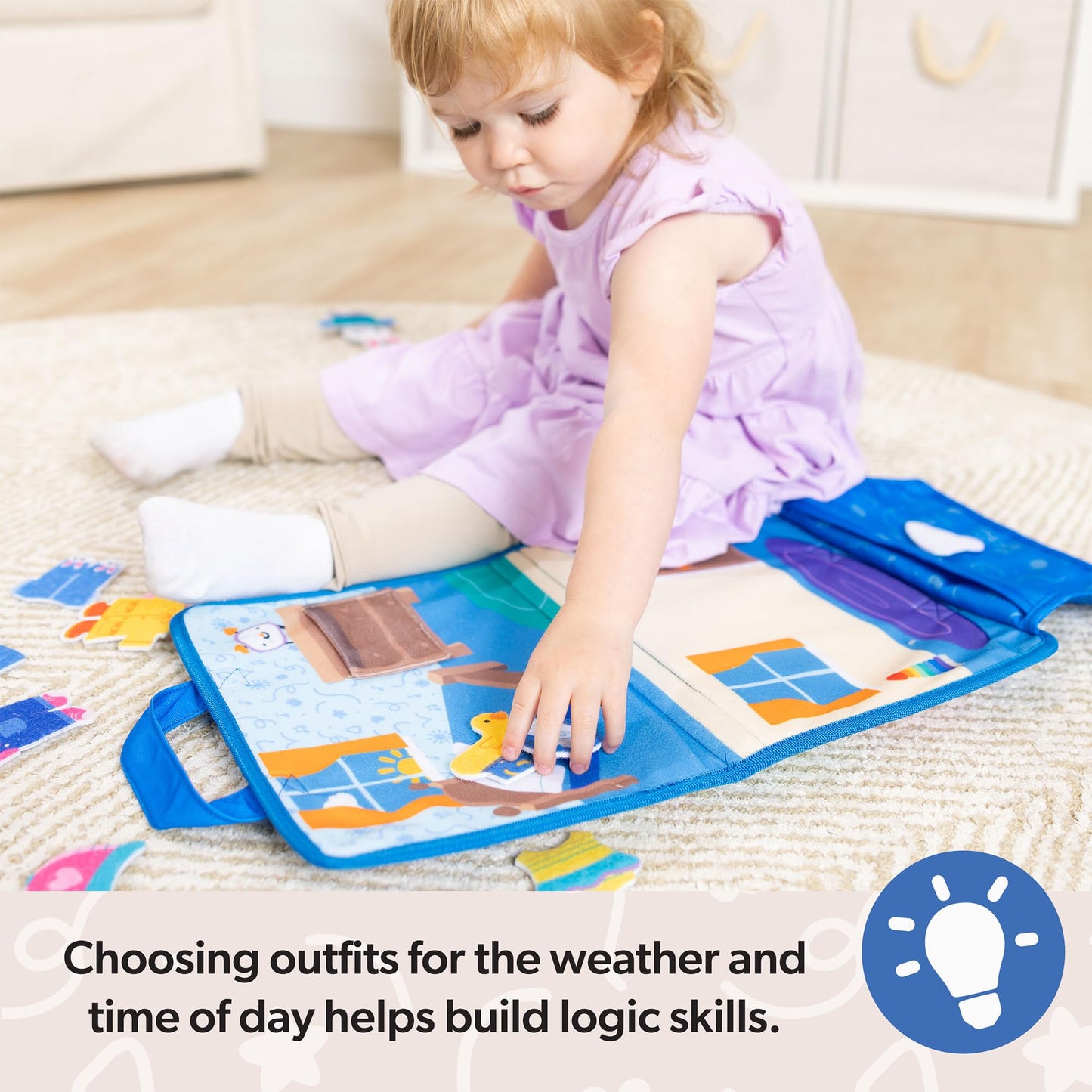 Melissa & Doug Ms. Rachel What to Wear Felt Activity Board Montessori Toys