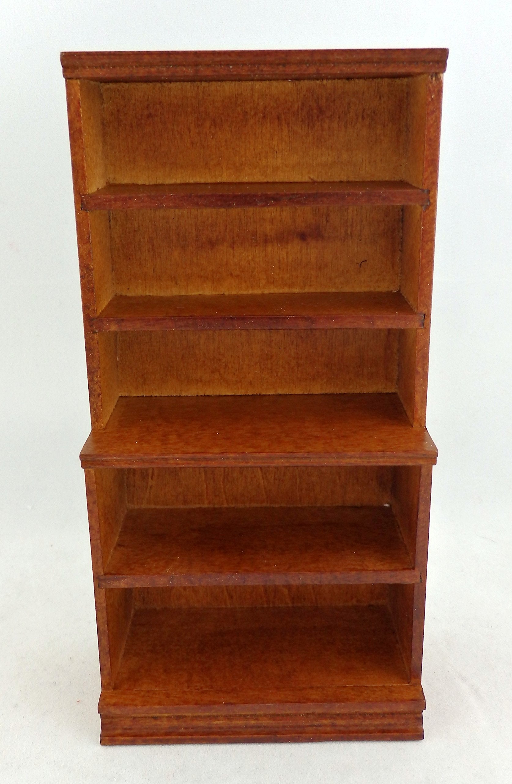 Dollhouse Miniature Walnut Storage Shelf