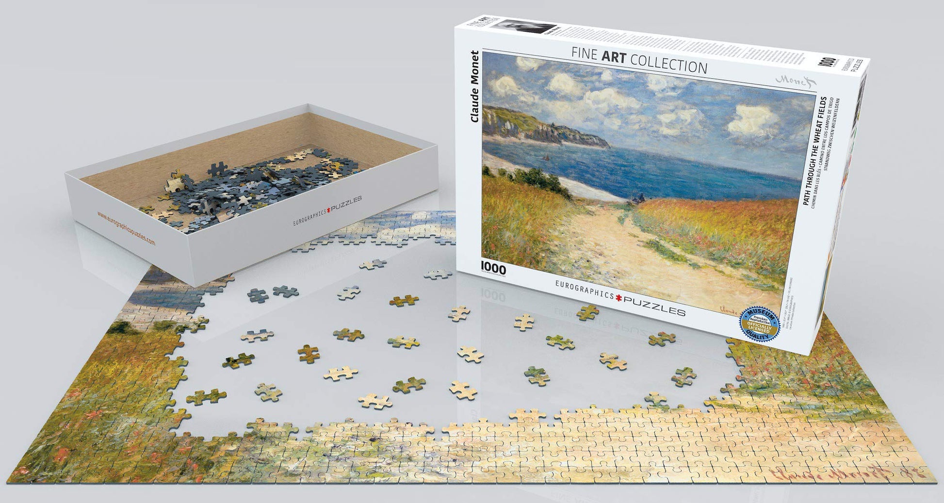 Eurographics Chemin dans les Bles by Claude Monet 1000-Piece Puzzle