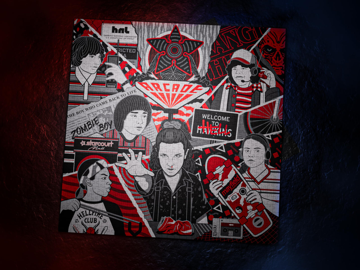 theory11 Stranger Things Jigsaw Puzzle - 1,000 Piece Jigsaw Puzzle - Officially Licensed Stranger Things Merchandise & Collectibles - Precision Fit