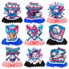 Musaeva Baseball Drip Birthday Party Decorations - 9 Pcs Baseball Ice Cream Drip Honeycomb Centerpieces Decorations, Black and Pink Ice Cream Drip