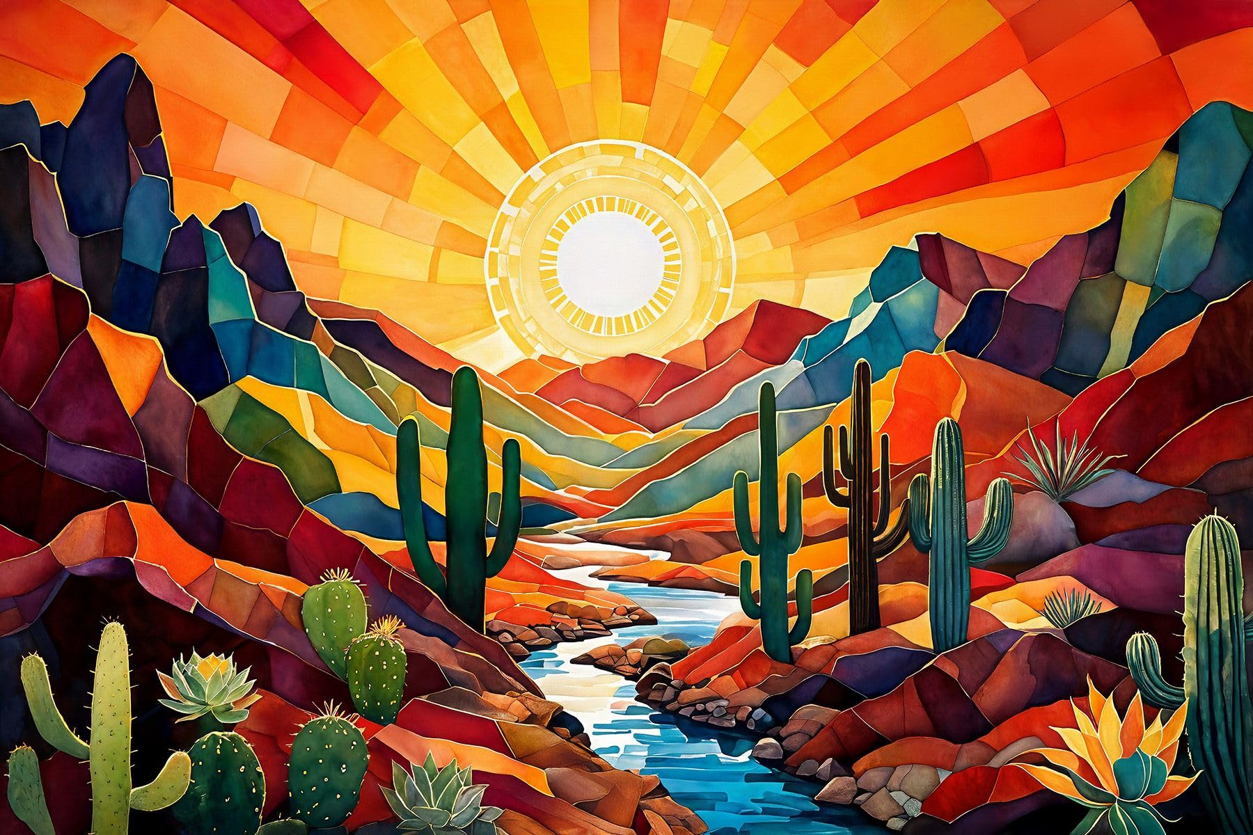 Springbok Southwest Sunrise 1000 Piece Jigsaw Puzzle for Adults