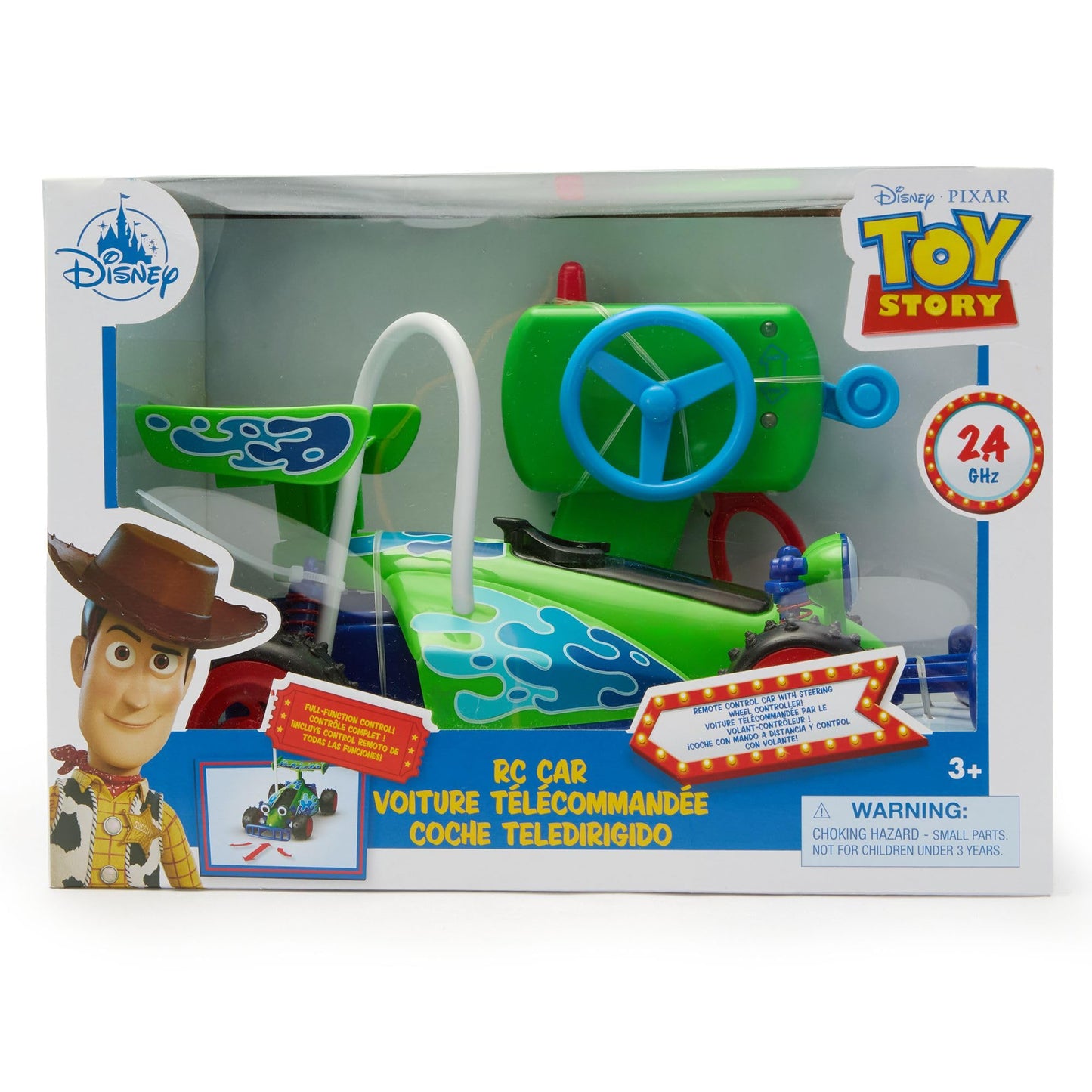 Disney Store Official RC Car - Toy Story - Kids Remote Control Car with Steering Wheel Controller - Inspired by Andy's Toy Car - Perfect for Your Own