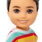 Barbie Club Chelsea Koji 6-Inch Boy Small Doll with Brunette Hair Wearing Removable Striped Shirt, Shorts & Shoes