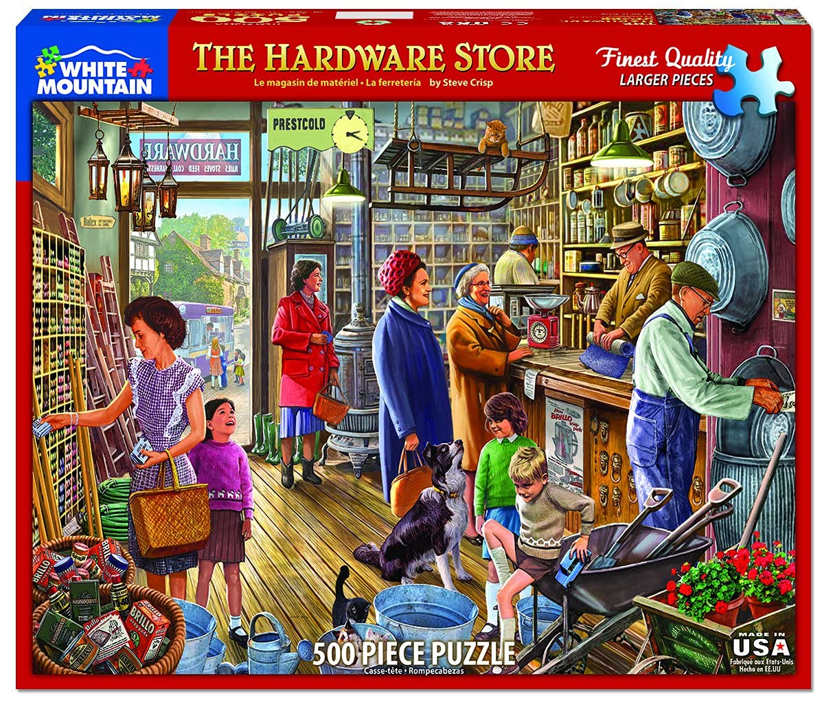White Mountain Puzzles The Hardware Store - 500 Piece Jigsaw Puzzle, 144 months to 1188 months