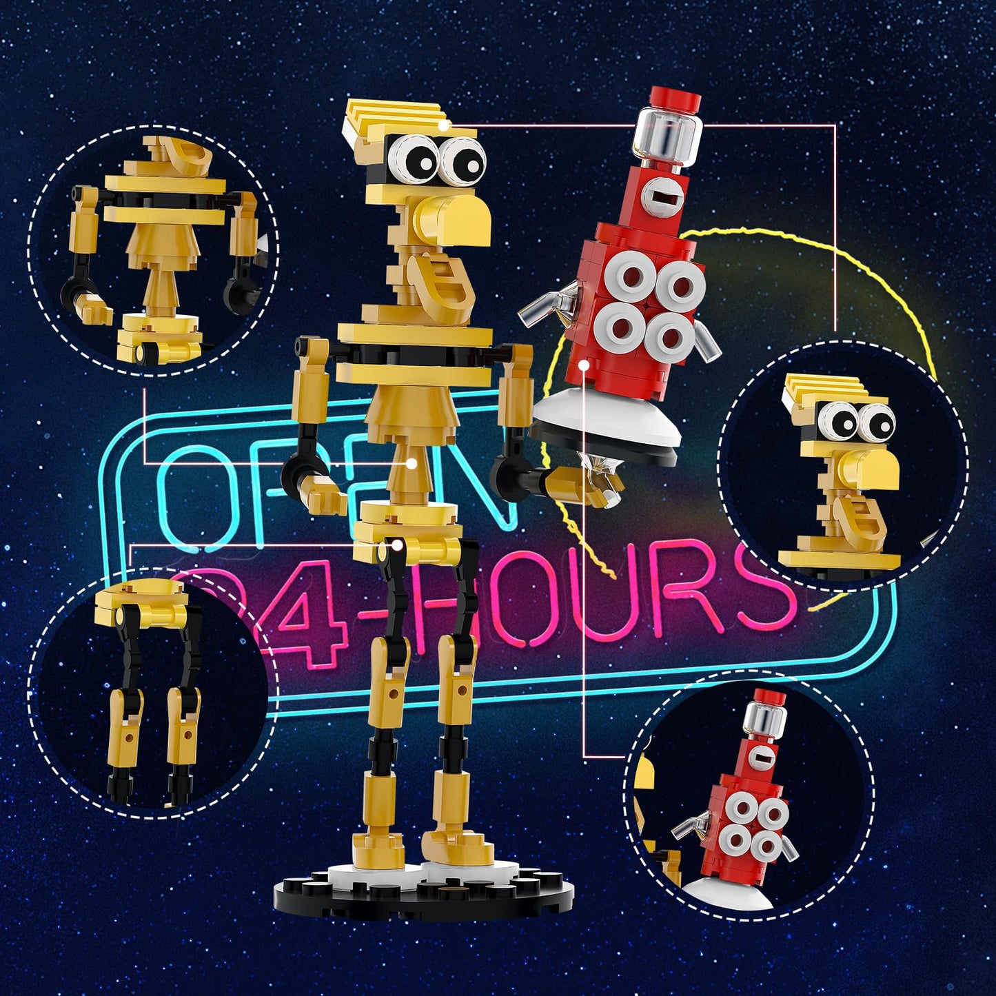 BUILDIFY MSTK3K Crow T. Robot & Tom Servo Building Set, 2 in 1 Mystrey Sciance Theater Crow Robot Cartoon Model Toys, Home Decor Collectible for Fans