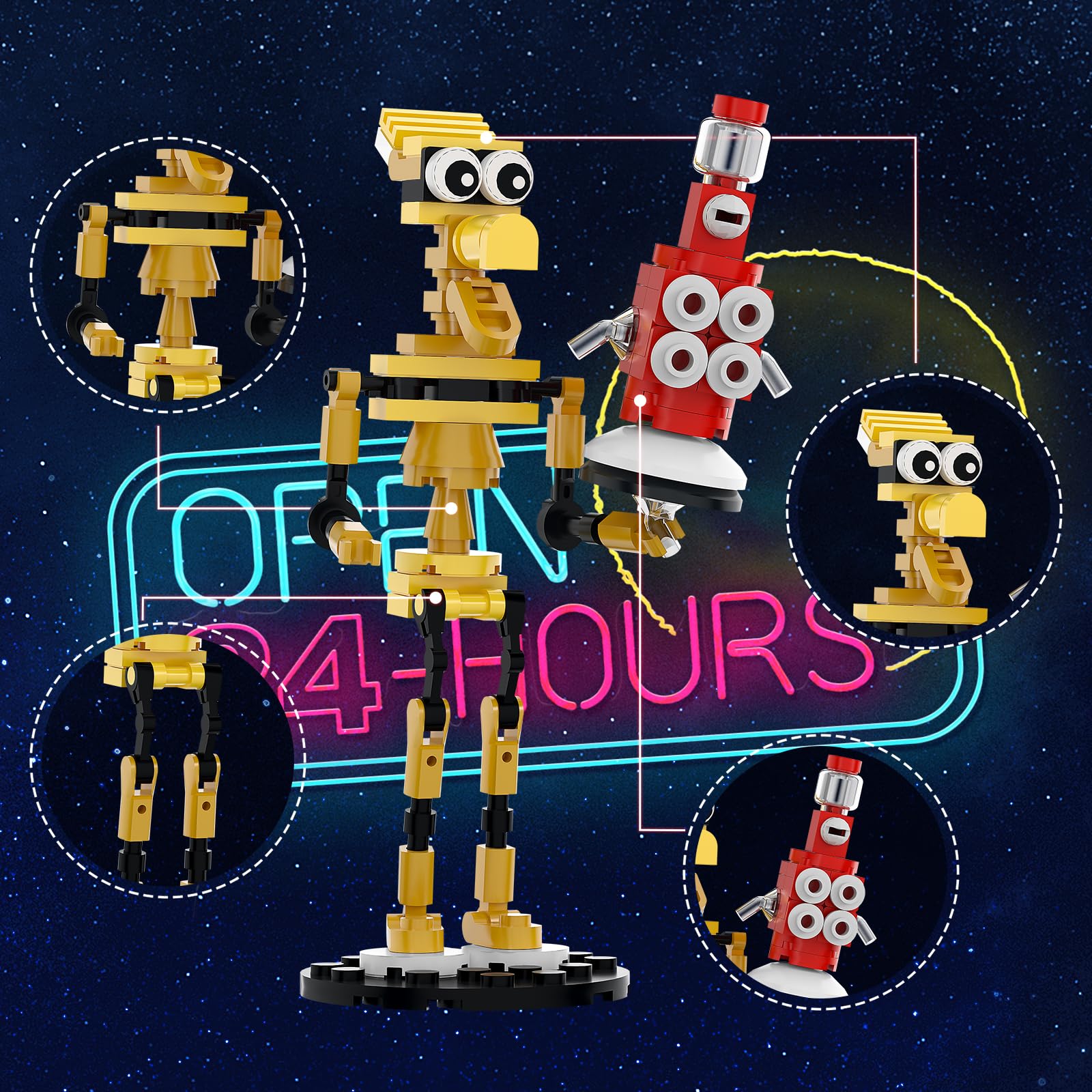 BUILDIFY MSTK3K Crow T. Robot & Tom Servo Building Set, 2 in 1 Mystrey Sciance Theater Crow Robot Cartoon Model Toys, Home Decor Collectible for Fans