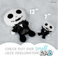Kids Preferred Disney Nightmare Before Christmas Jack Skellington 12" Stuffed Animal Plush Toy
