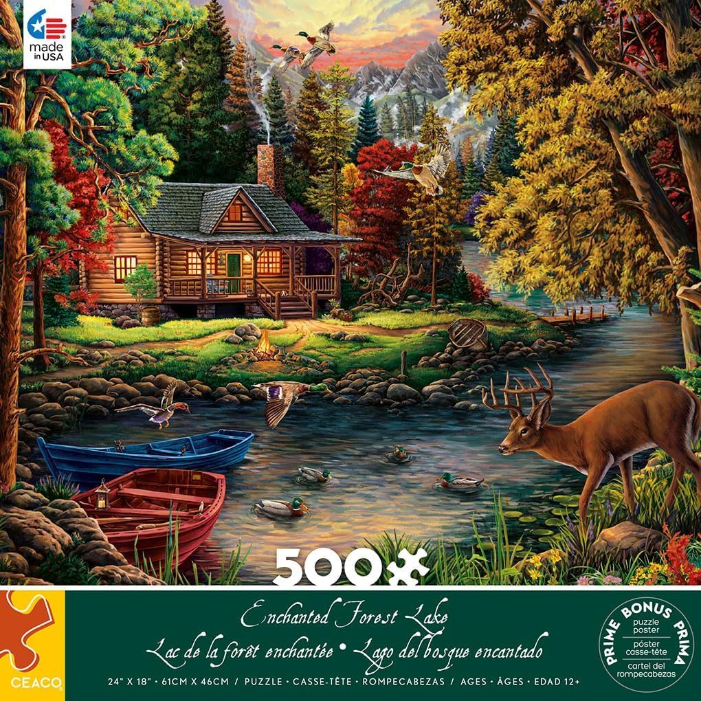 Ceaco - Enchanted Forest Lake - 500 Piece Jigsaw Puzzle for Adults