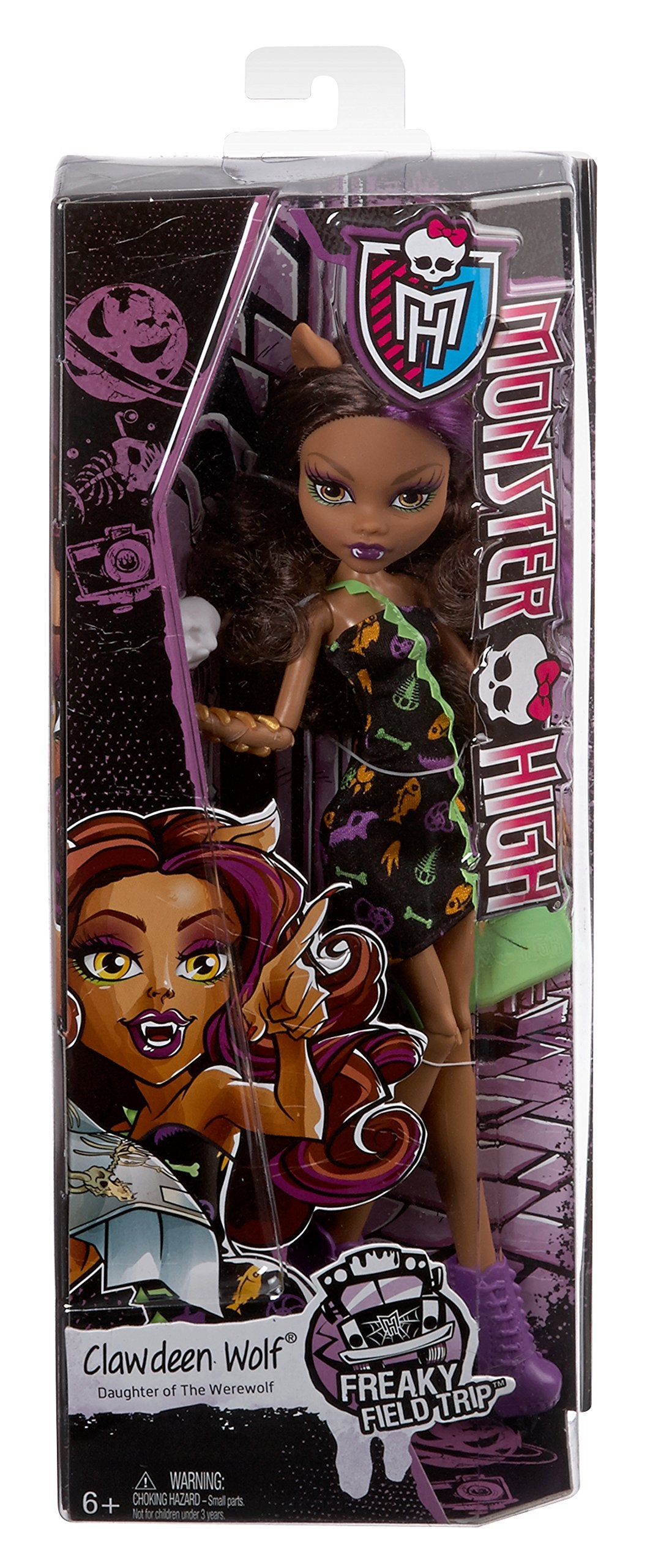 Mattel Monster High Freaky Field Trip Clawdeen Wolf Doll