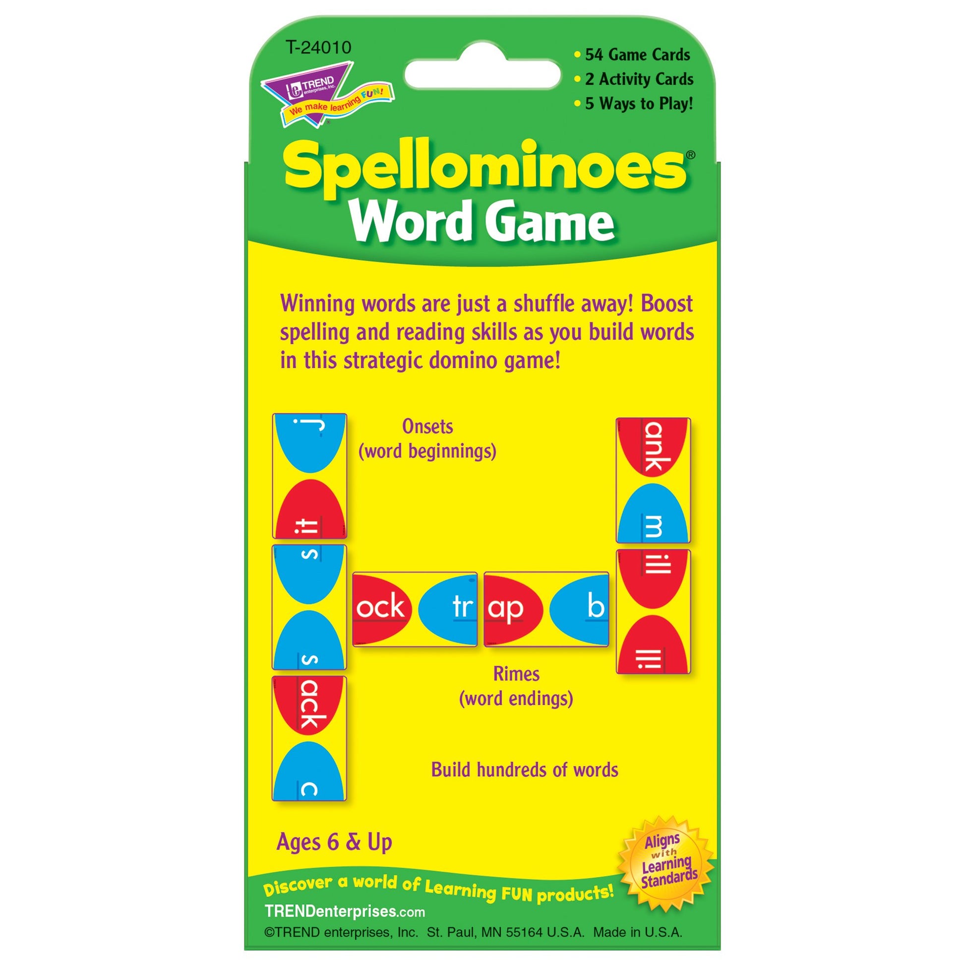Trend Spellominoes Challenge Cards Card Game