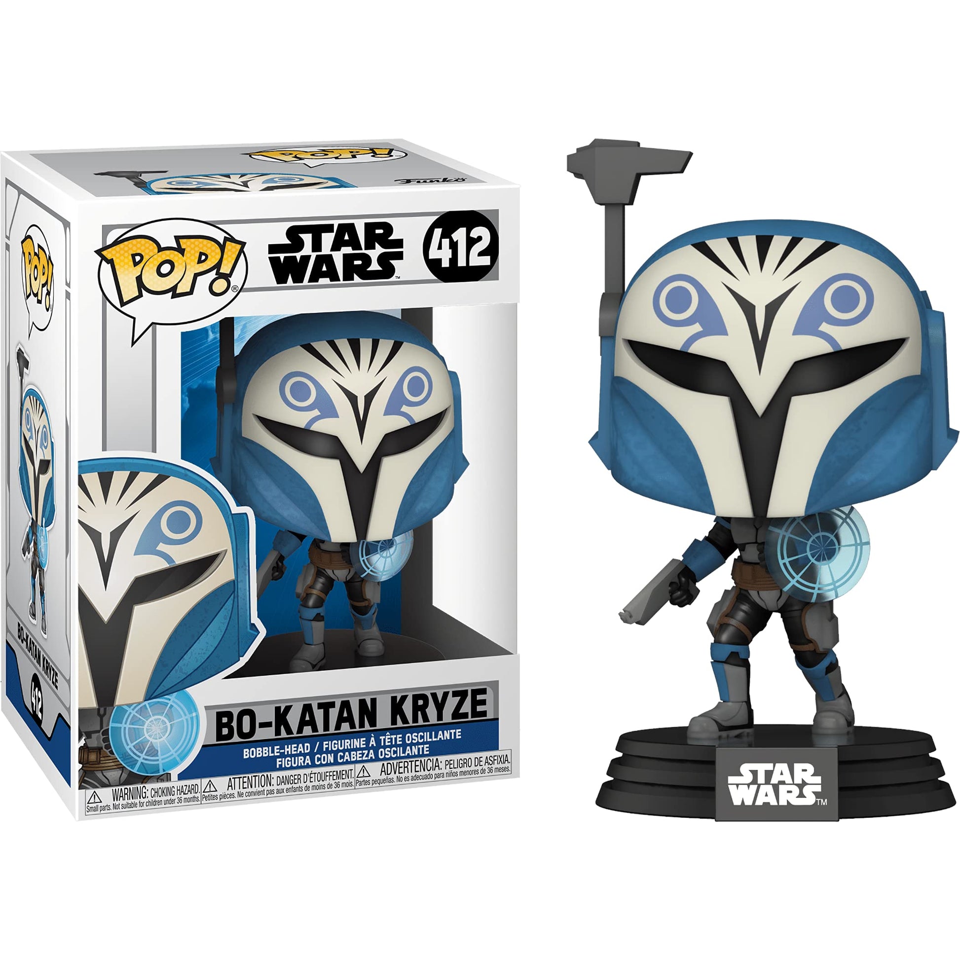 Bo-Katan Kryze: Fun ko P o p ! Vinyl Figurine Bundle with 1 Compatible 'ToysDiva' Graphic Protector (412 - 52026 - B)