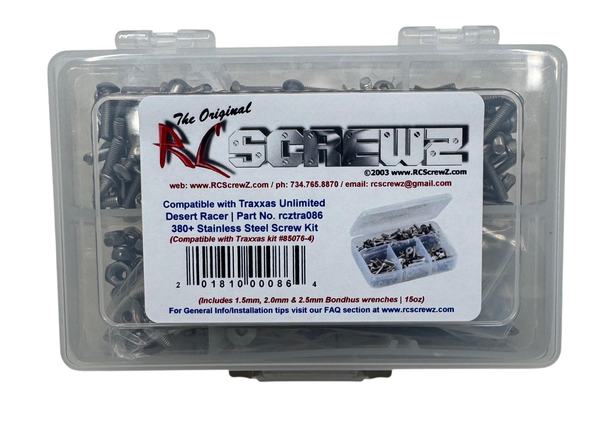 tra086 - Compatible with Traxxas Unlimited Desert Racer (85076-4) Stainless Steel Screw Ki