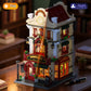 Bordeaux Wine Club Construction Building Set with LED Lights, City Town Winery Chateau House Building Kit, Vintage Collectible Model, Creative