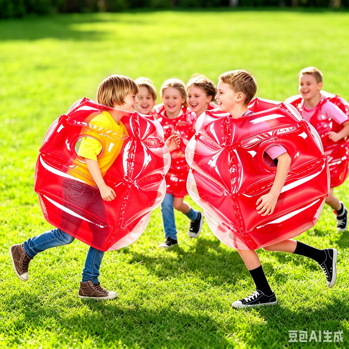 ZHUYNXIR Wearable Inflatable Sumo Balls for Kids, Blow Up Body Bumper Ball, Outdoor Backyard Game Toy, Inflatable Sumo Ball for Children Party