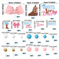 34PCS Boots or Bows Gender Reveal Cake Decorations for Baby Shower Party Gender Reveal Theme Cake Decorations