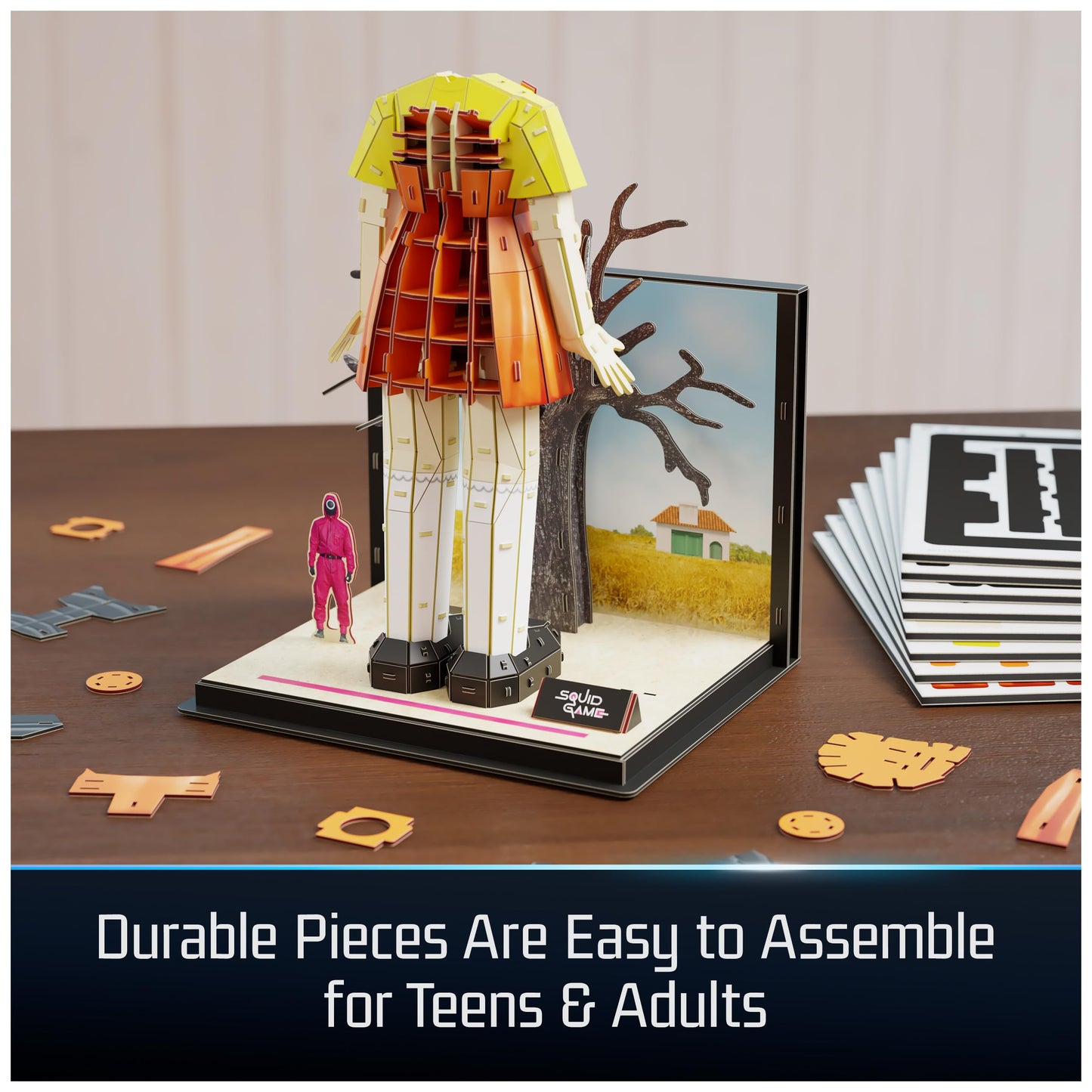 4D Build, Squid Game Young HEE Doll 3D Model Kit, Squid Game Collectibles & Desk Décor, Adult Puzzle, Building Toys, 3D Puzzles for Adults & Teens