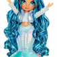 Rainbow High Winter Wonderland Skyler - Blue 11” Fashion Doll with Magic Snow Hidden in Fashion That Puffs Up with Water, and Snowman Kit, for Kids