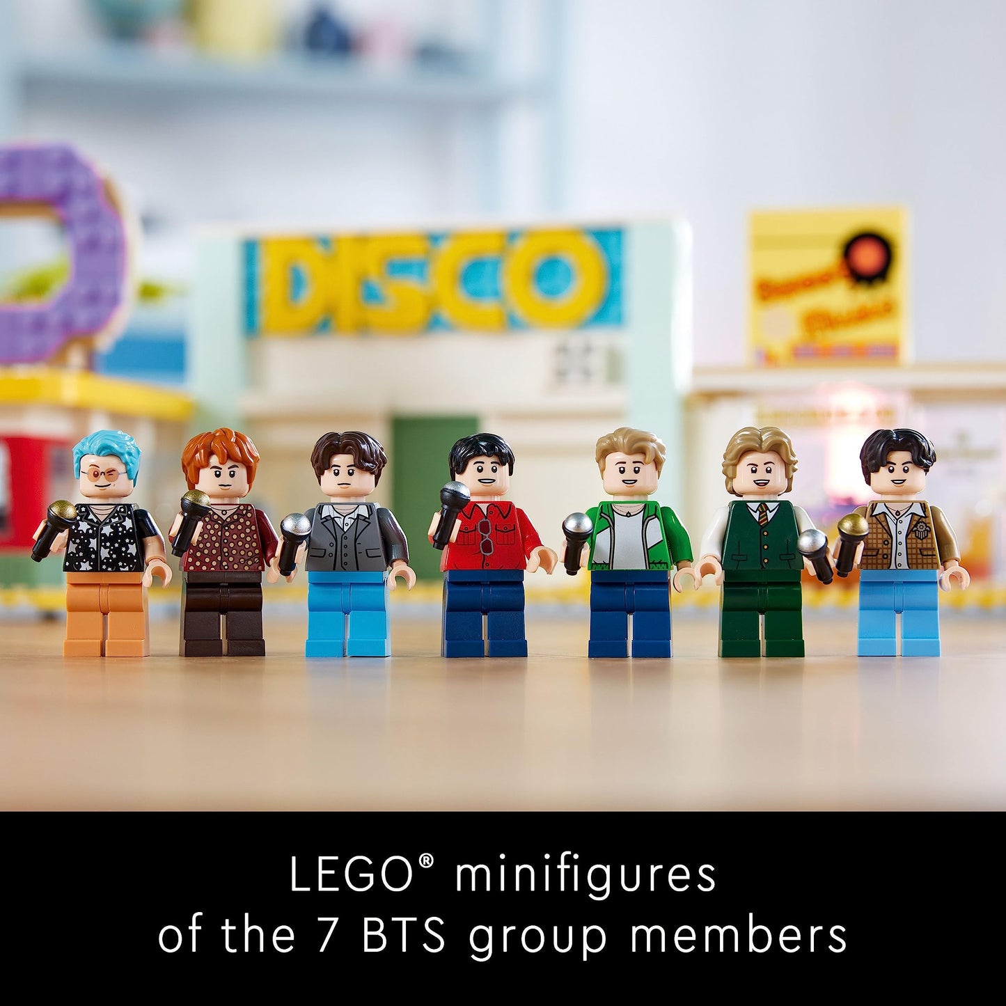 LEGO Ideas BTS Dynamite 21339 Model Kit for Adults, Gift Idea for BTS Fun with 7 Minifigures of The Famous K-pop Band, Features RM, Jin, SUGA, j-Hope