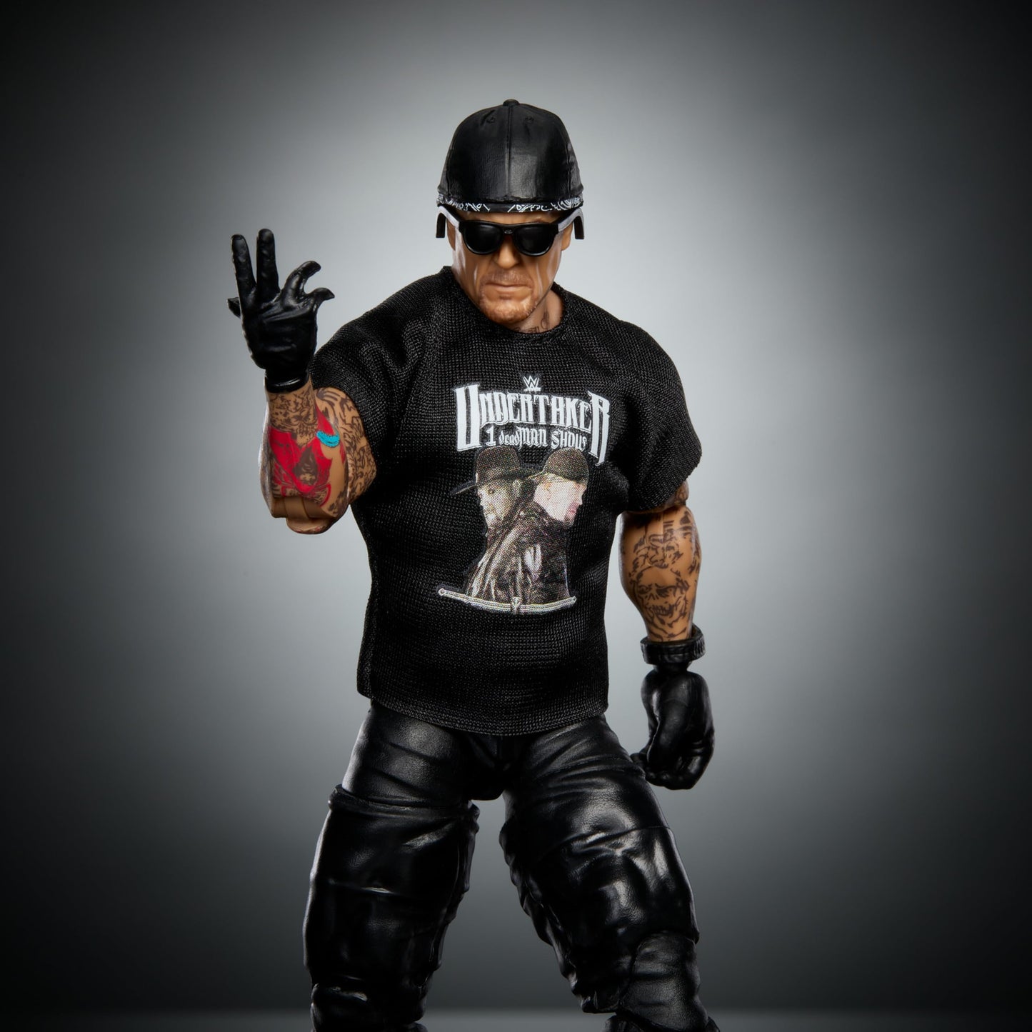 Mattel WWE Elite Action Figure & Accessories, Series #107 Undertaker 6-inch Collectible with 25 Articulation Points & Swappable Hands