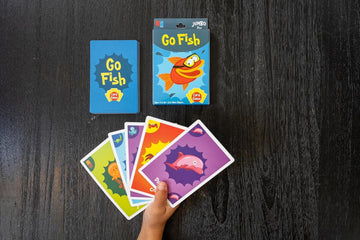 University Games Go Fish Card Game - Jumbo Size, Colorful Animal Cards for Kids Ages 4 and Up, Fun Family and Educational Game