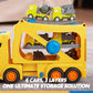 Vroomix JOVA Extra Large Toy Trucks for Toddlers, 3-Layer Construction Trucks for Boys, 7-in-1 Big Carrier Truck with Siren & Lights and 6 Toy Cars