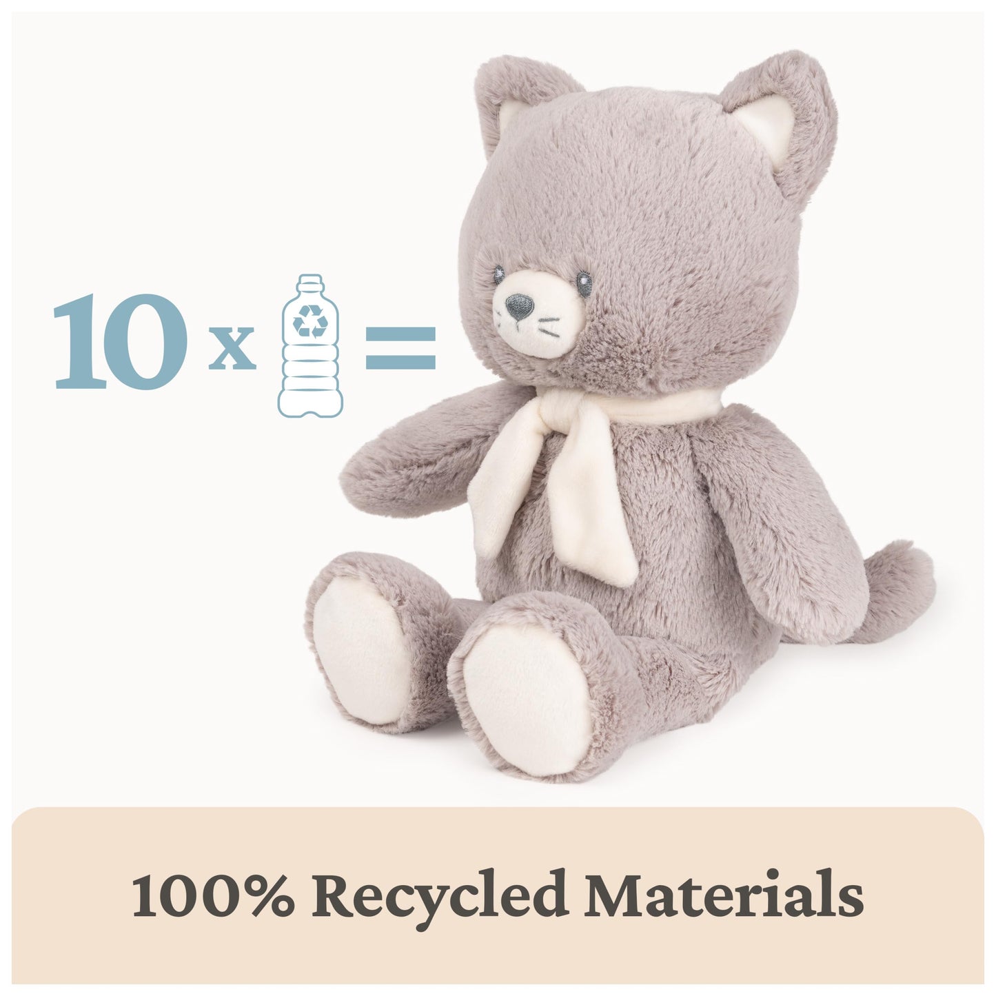 GUND Baby Sustainably Soft 13-Inch Kitten Plush Toy with Scarf; Ages 0+